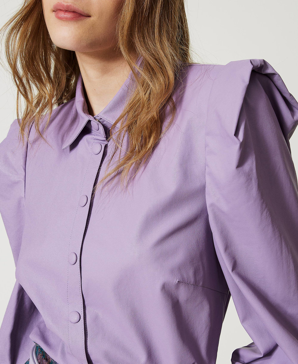 Leather-like shirt