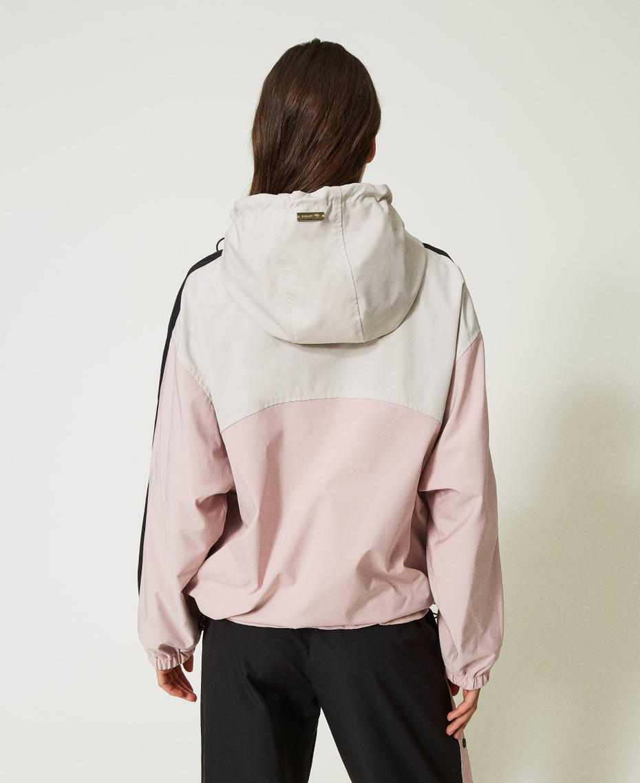 Blouson color block avec capuche