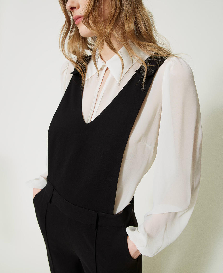 Tuta e camicia in georgette