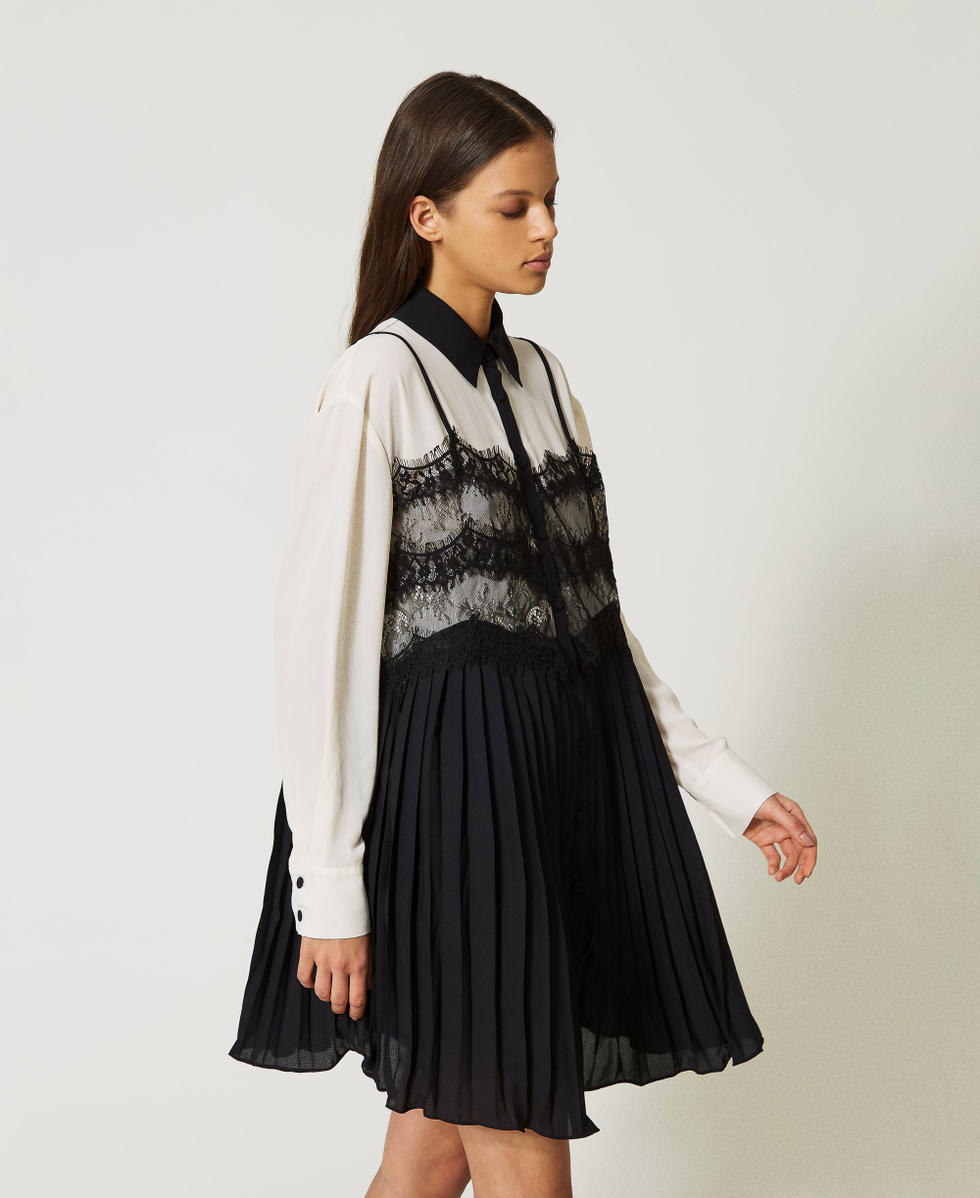 Short georgette shirt dress