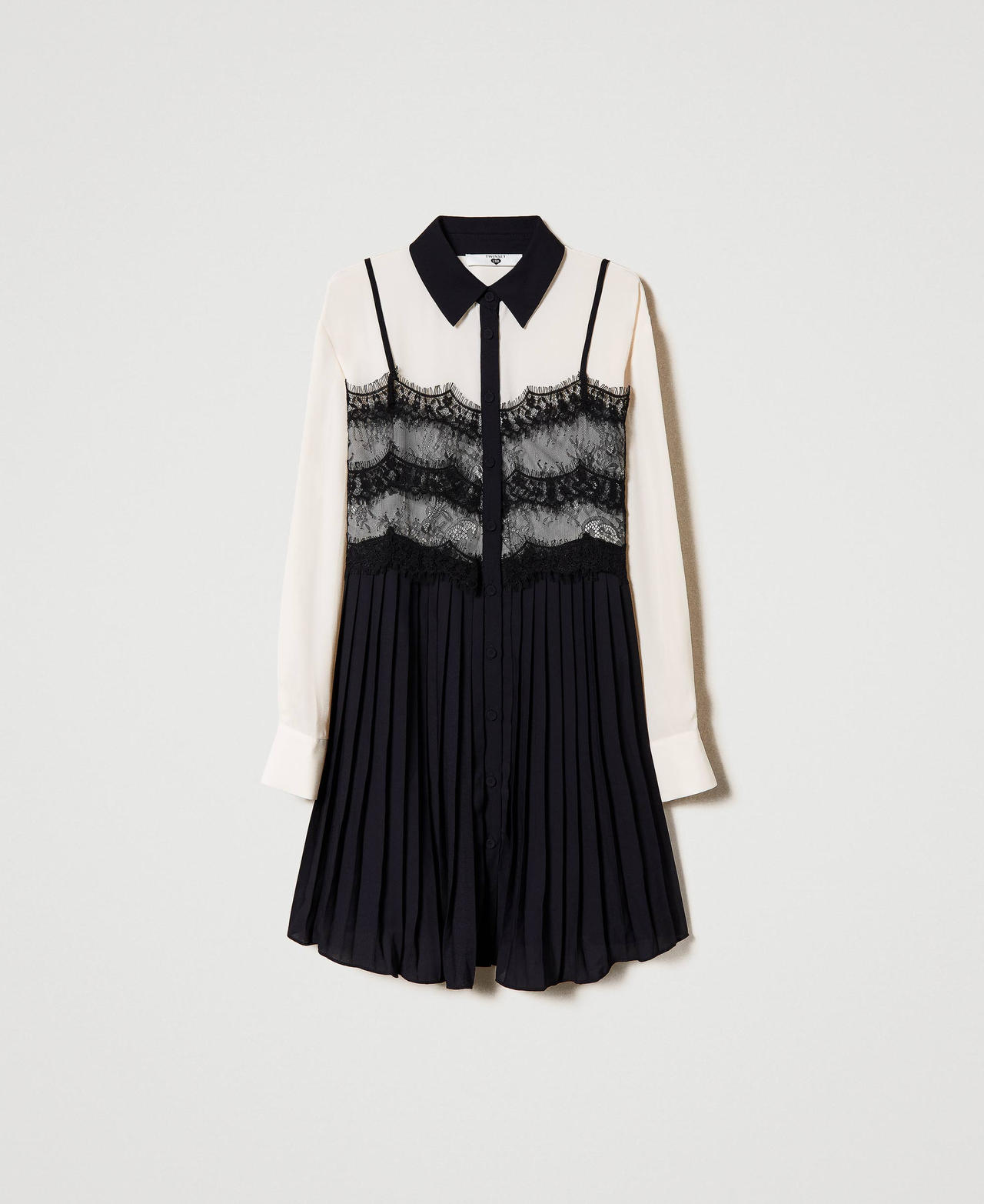 Short georgette shirt dress