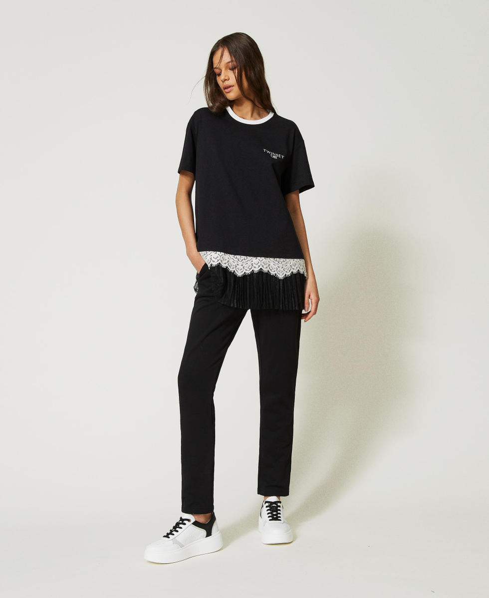 Pantalon en molleton Femme Noir TWINSET Milano
