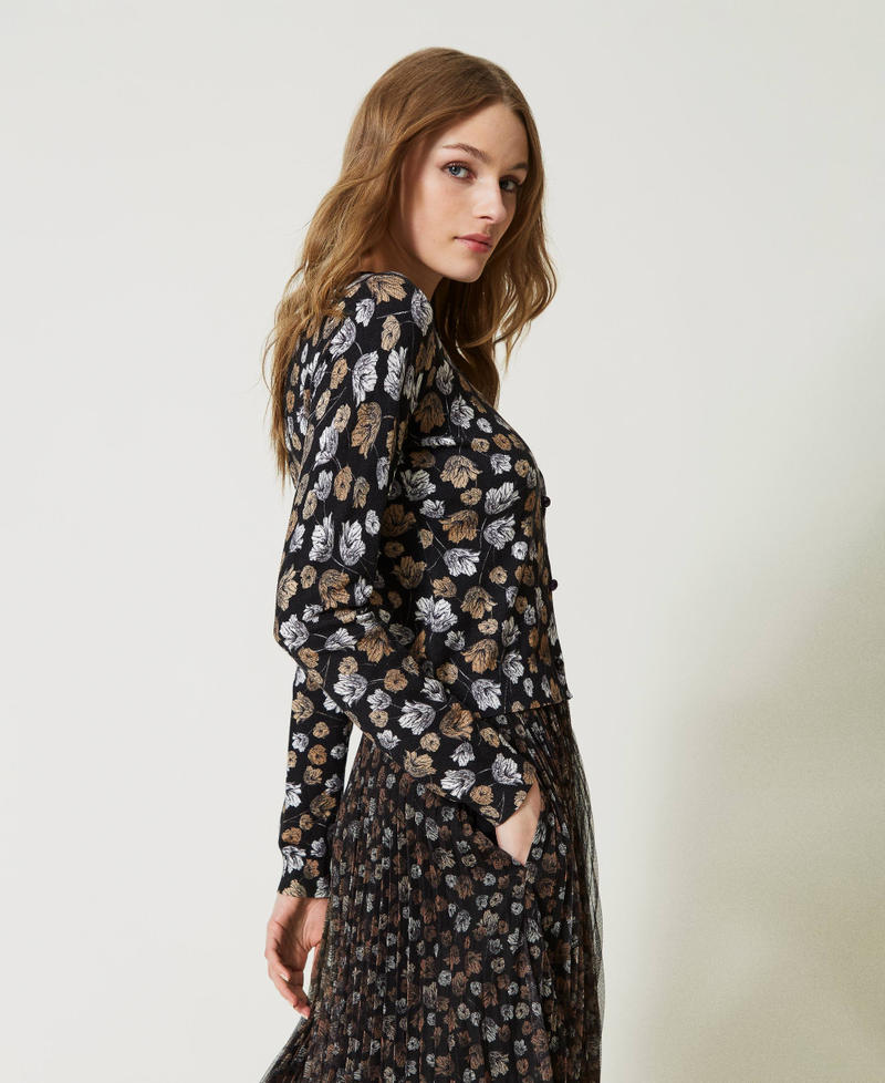 Cardigan mit Blumenprint