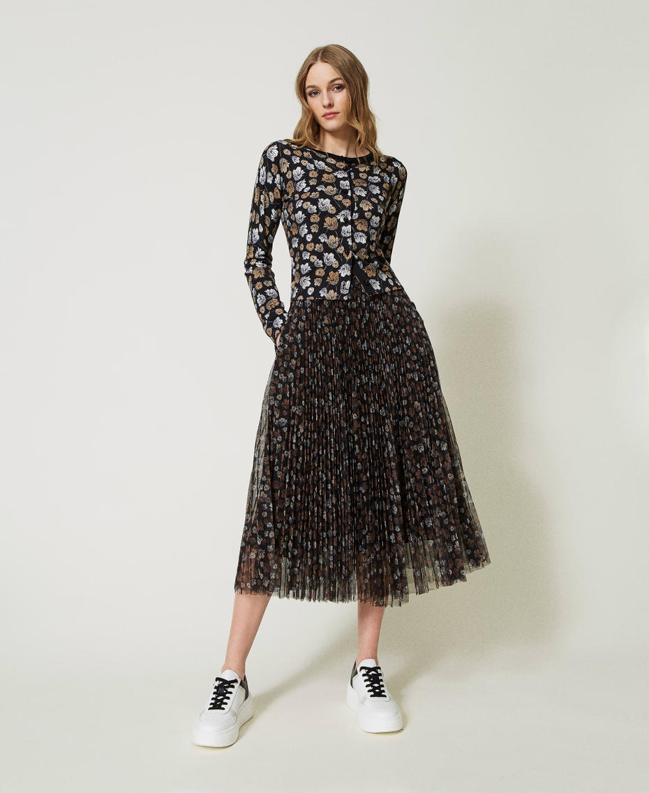 Cardigan mit Blumenprint