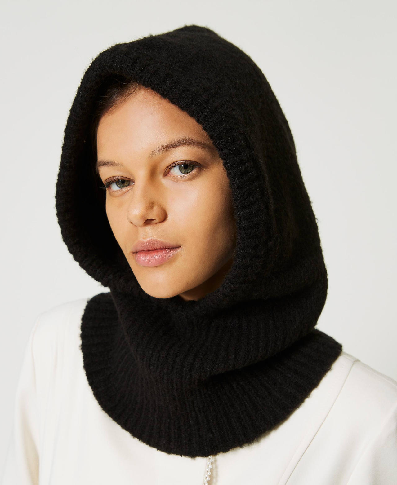 Collo balaclava in maglia
