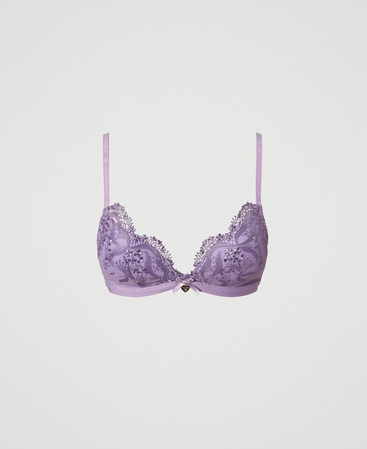 Reggiseno a triangolo in tulle macram&egrave;