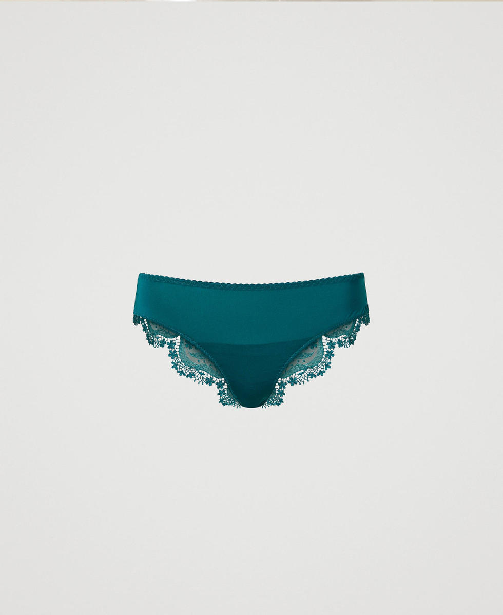 Buy Silver Blue High Leg Comfort Lace Knickers from Next Austria