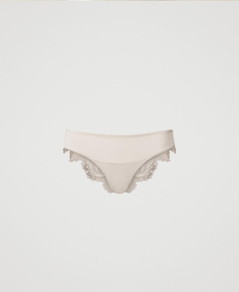 Tulle Brazilian briefs with scalloped edges