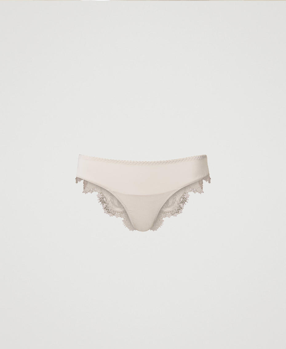 Tulle Brazilian briefs with scalloped edges