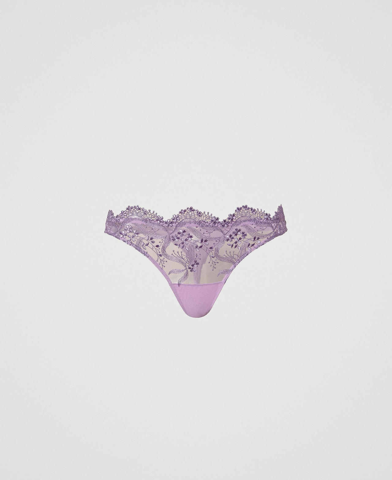 Tulle g-string with scalloped edges Wisteria Woman 232LI6B88-0S