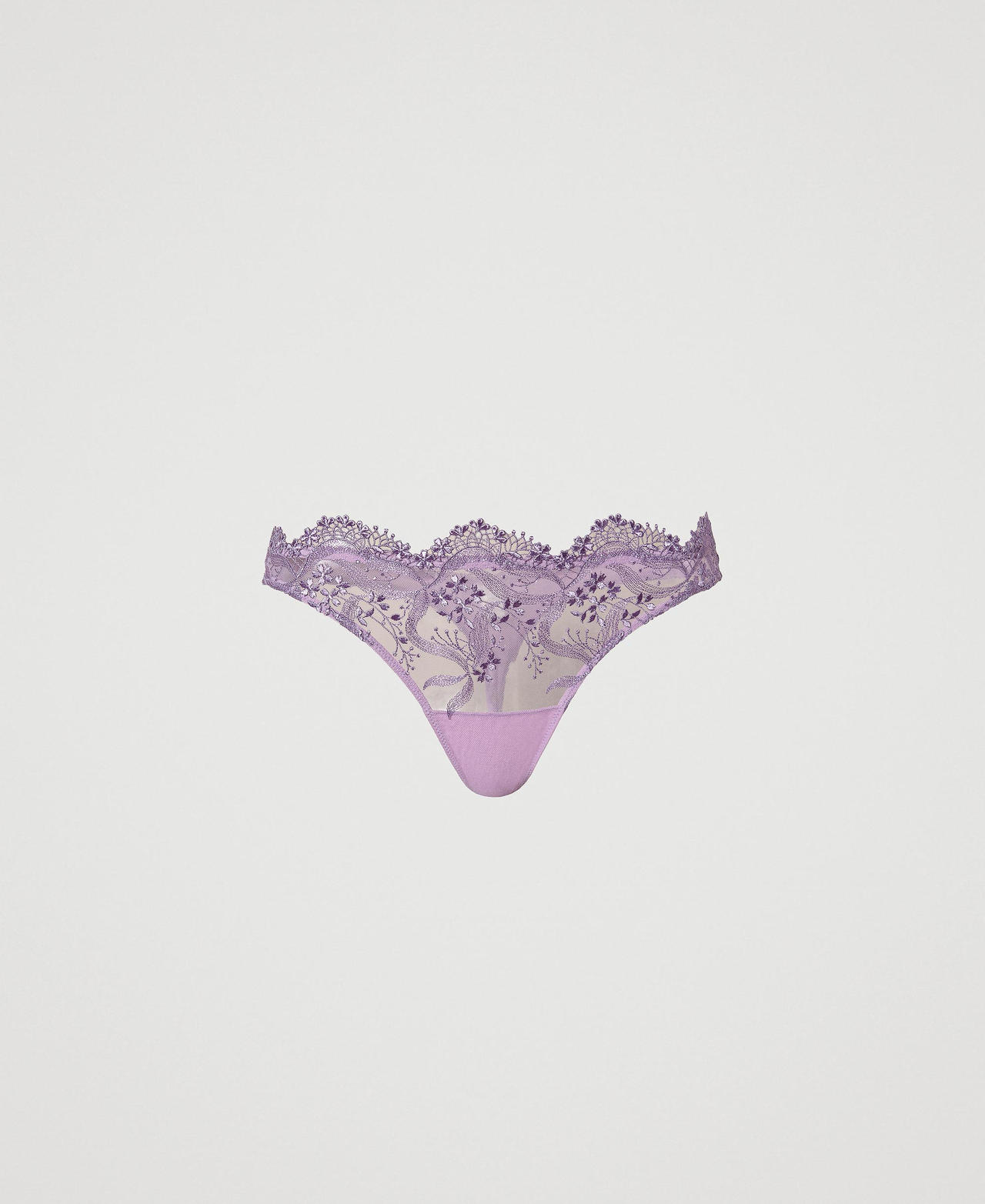 Tulle g-string with scalloped edges Wisteria Woman 232LI6B88_10769_0S