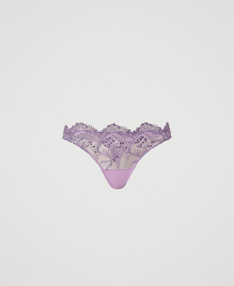 Tulle g-string with scalloped edges Wisteria Woman 232LI6B88_10769_0S