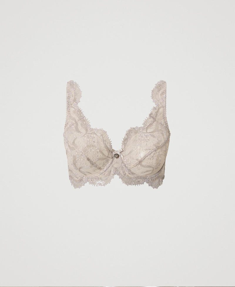 Underwire tulle bra  Silver Gray Woman 232LI6BYY_10763_S0