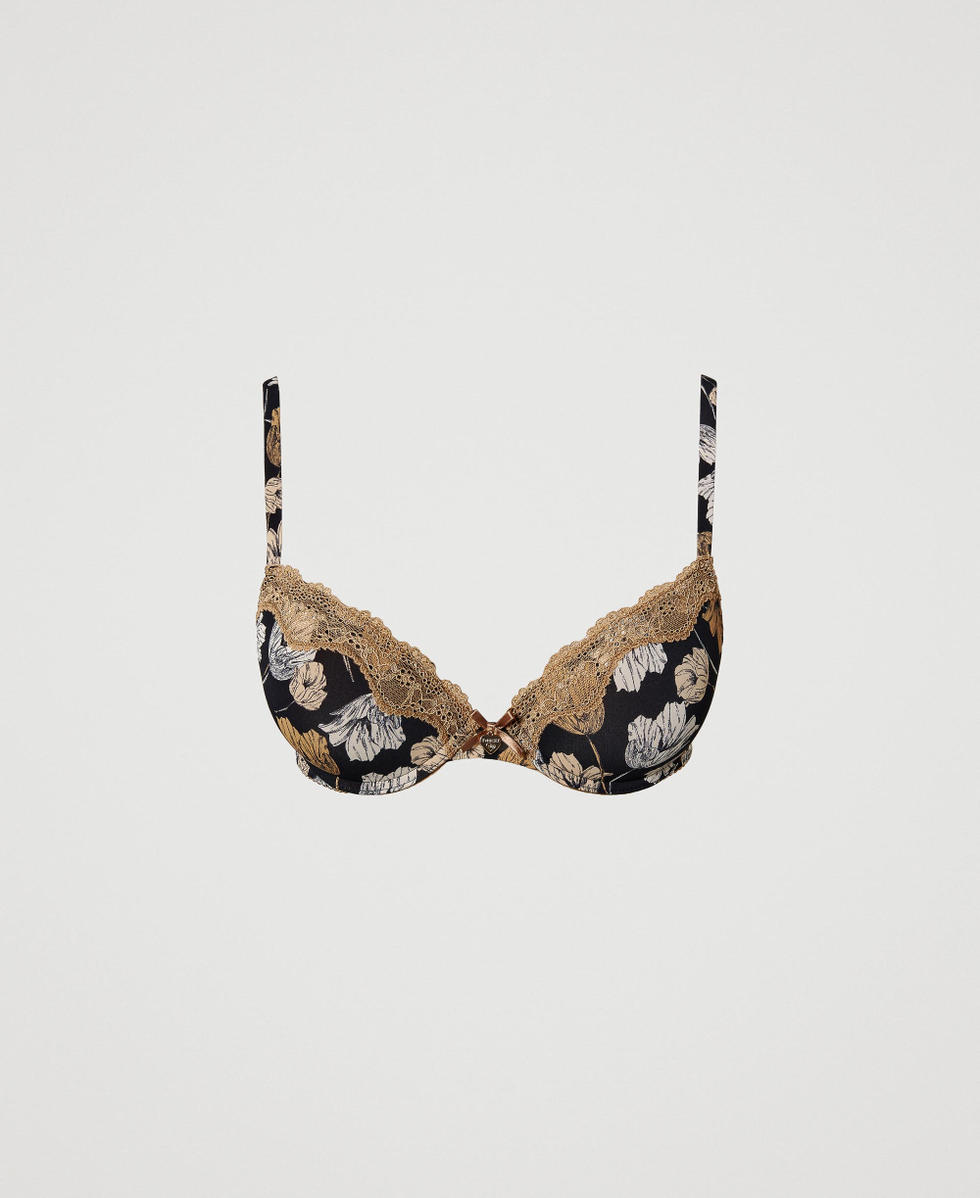 Soutien-gorge push-up avec imprim&eacute; floral