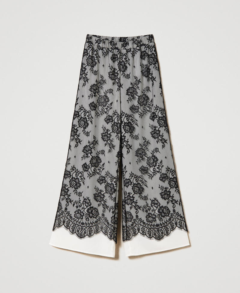 Lace palazzo trousers