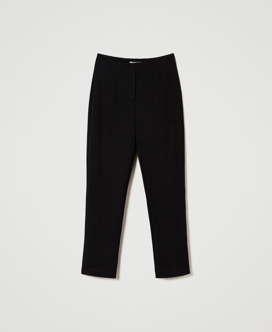 Pantaloni a sigaretta in tessuto scuba