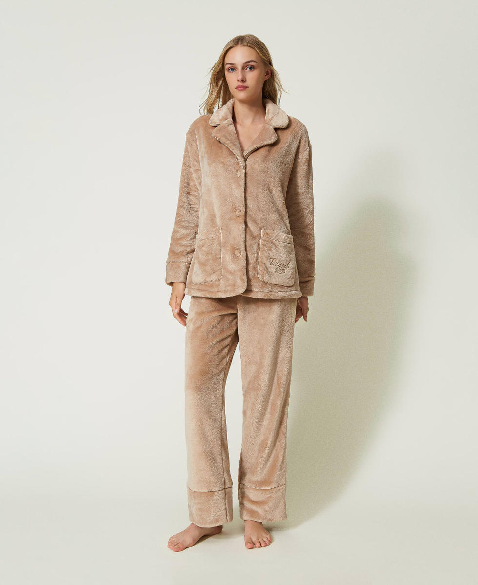 Faux fur pyjamas Woman Beige TWINSET Milano