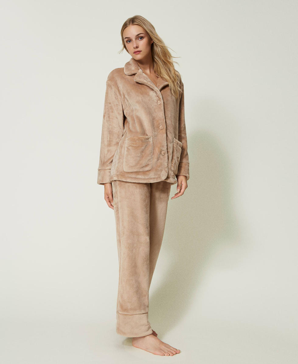 Fur pyjama set sale
