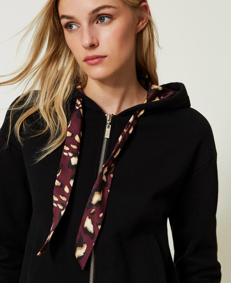 Hoodie and joggers with animal print details