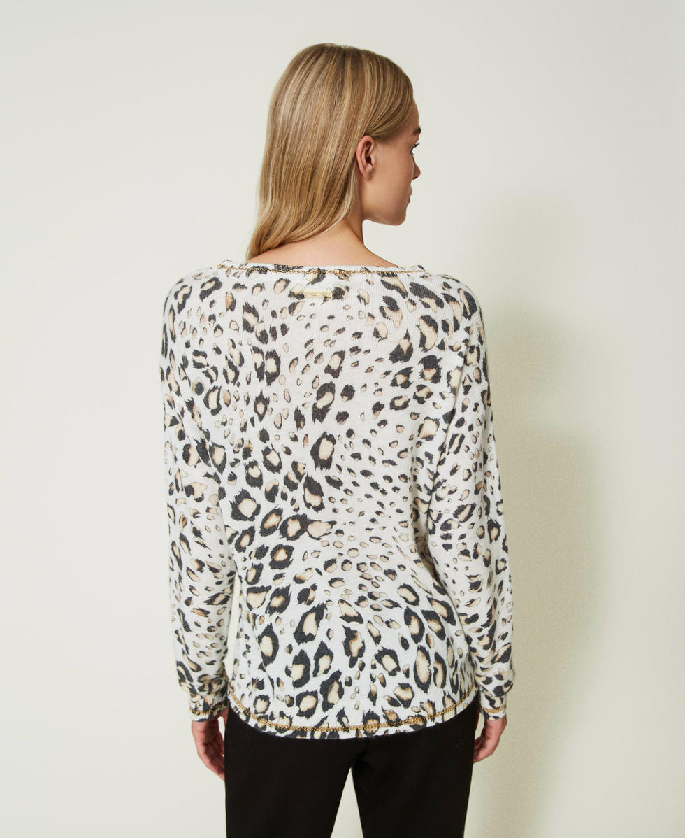 Pullover mit Animalprint Frau, Gemustert | TWINSET Milano