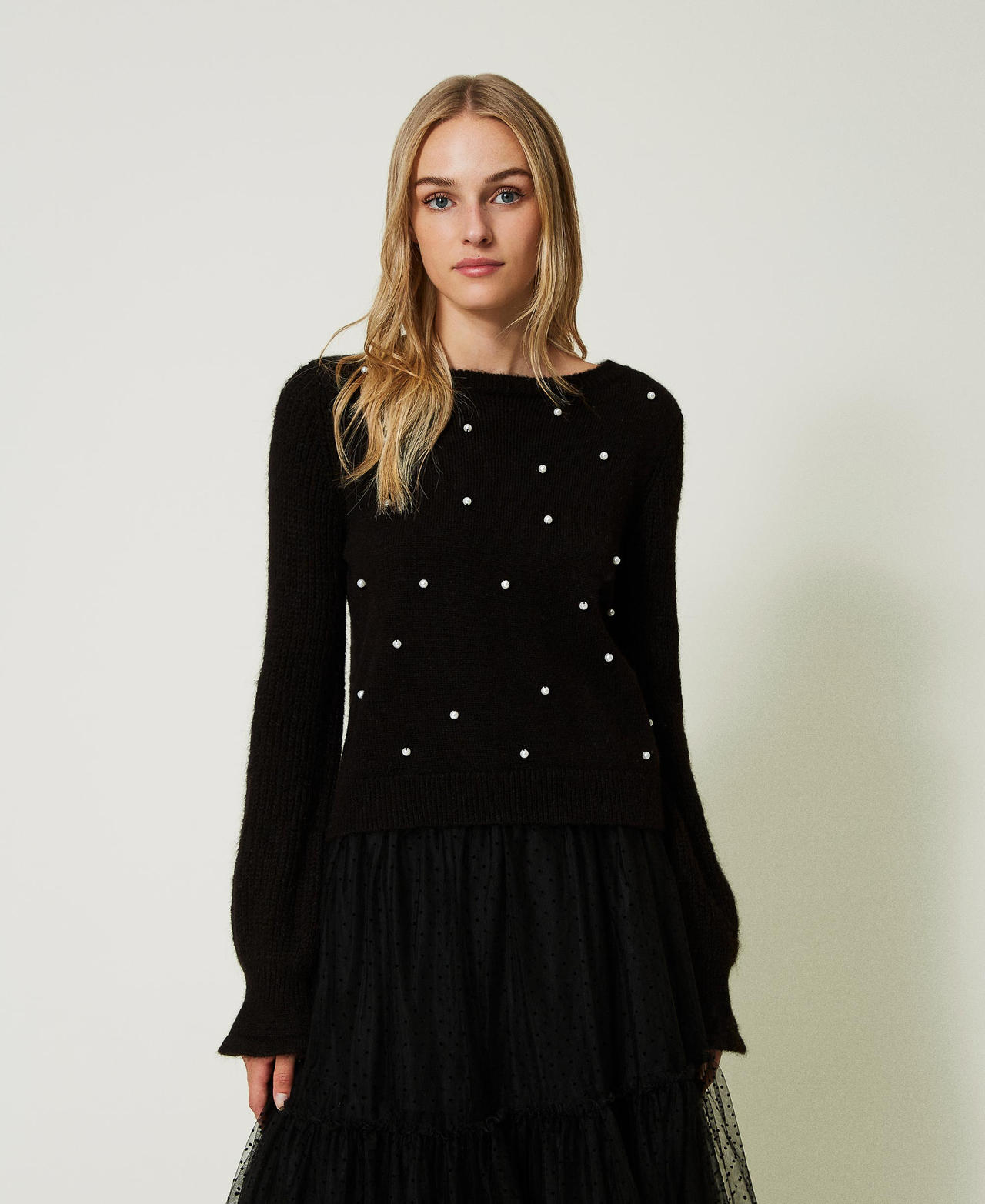 Maglia con perle discount