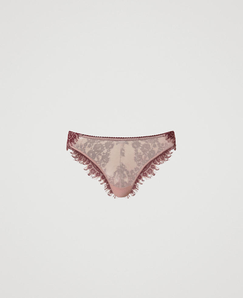 Tulle and lace Brazilian briefs