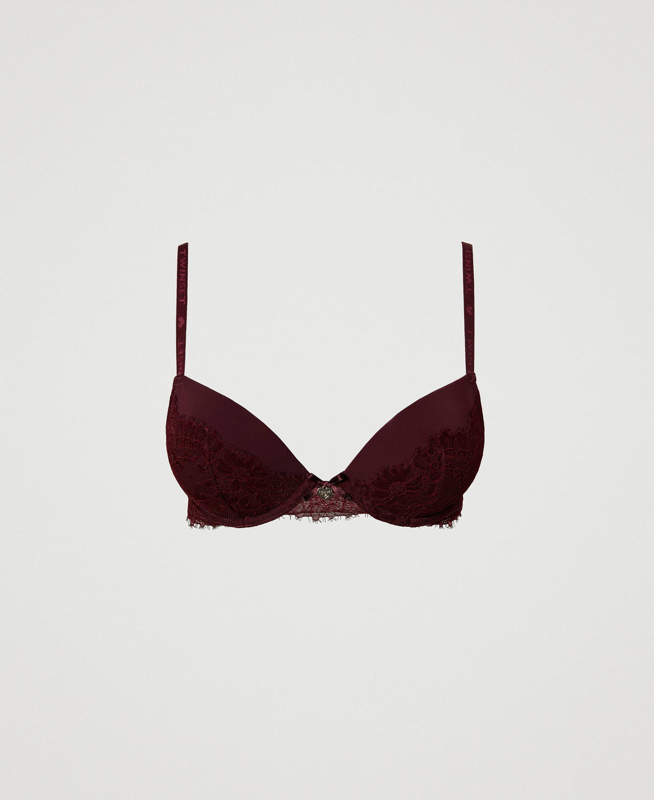 Chantilly lace push-up bra “Ruby Wine” Purple Woman 232LL6C44-0S