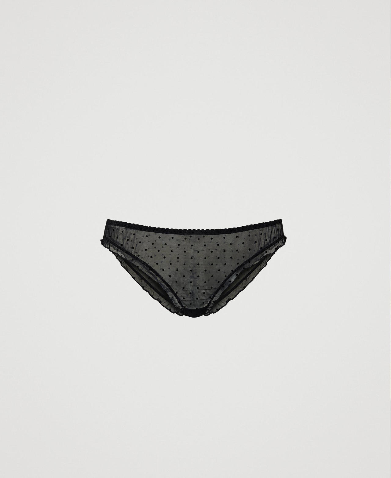 Slip brésilien en tulle plumetis
