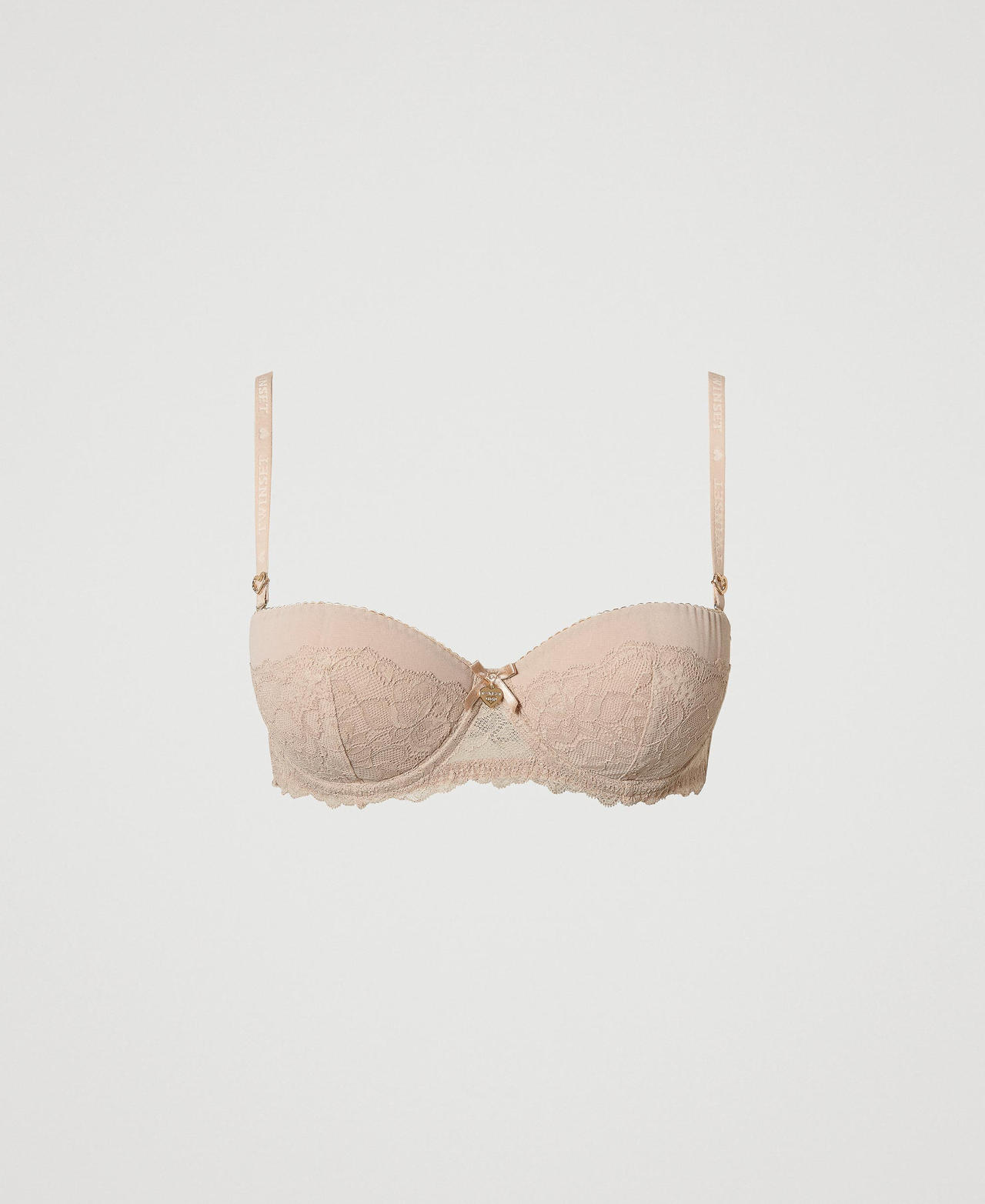 Soutien-gorge corbeille en dentelle rebrodée