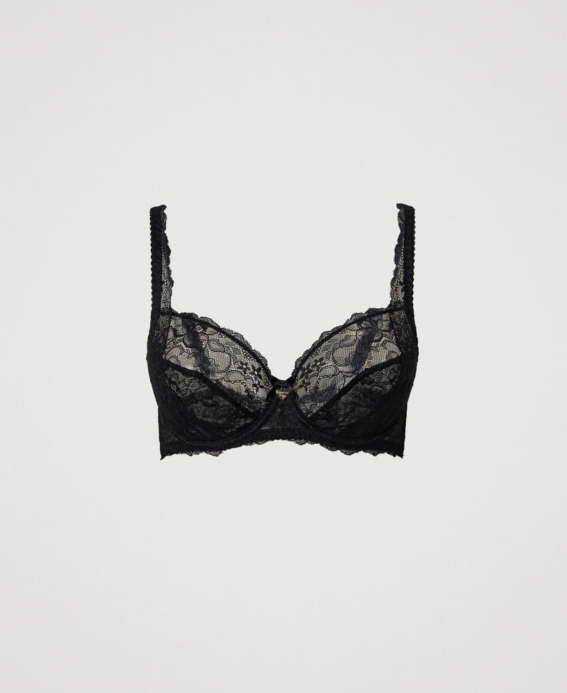 Soutien-gorge à armatures en dentelle rebrodée