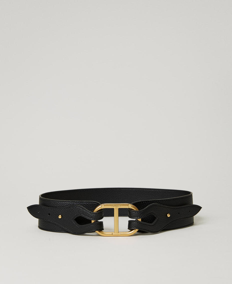 Belt with Oval T buckle