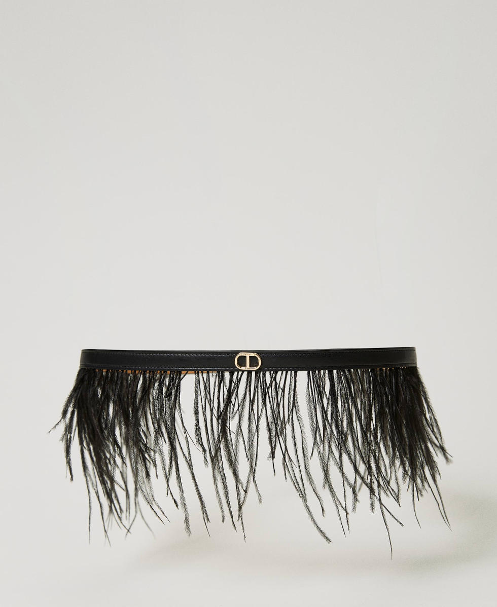 Regular belt with feathers