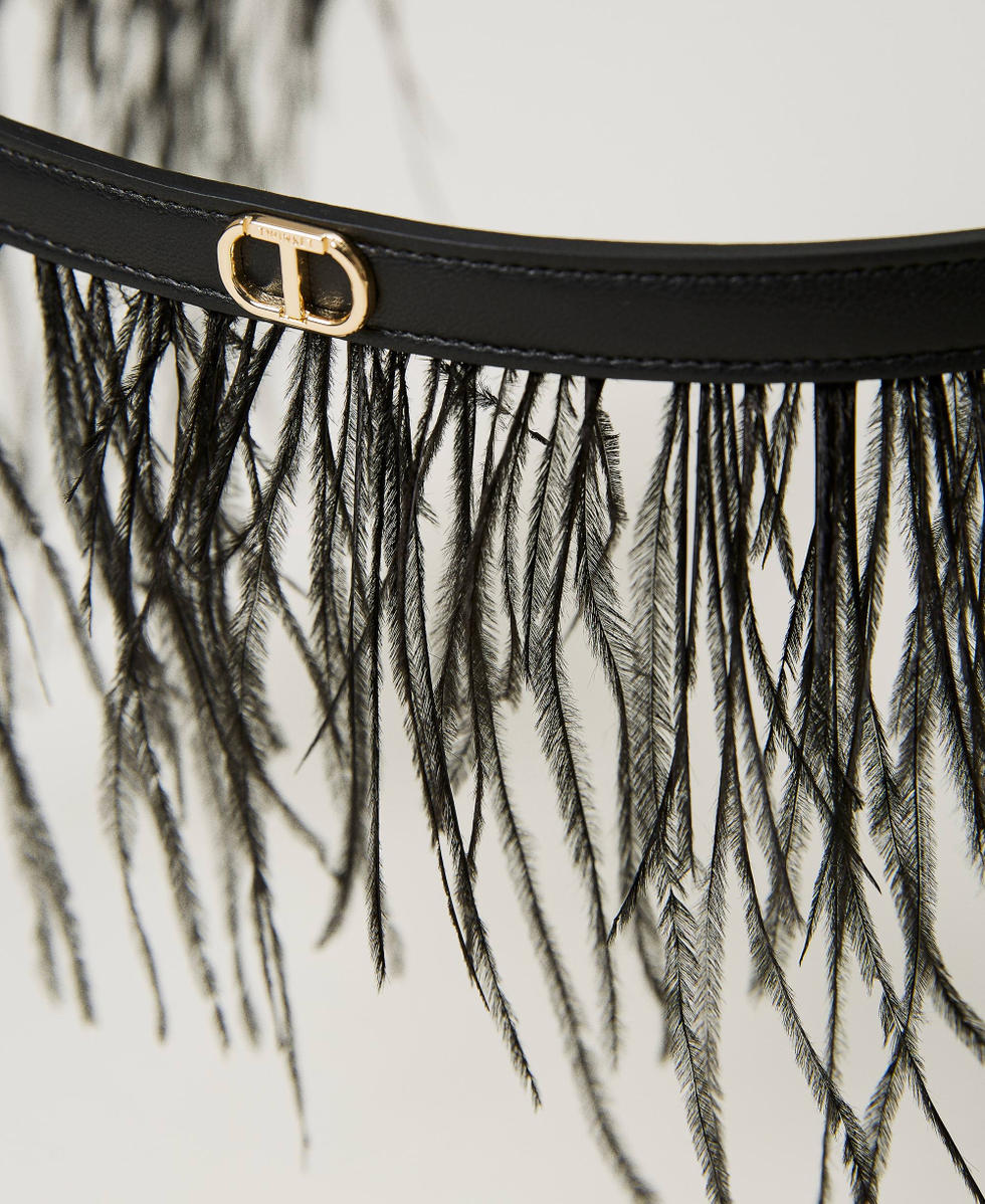 Regular belt with feathers