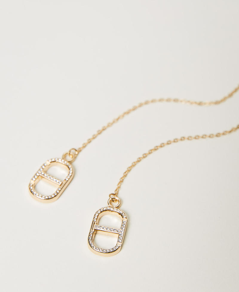 Boucles d’oreilles pendantes en chaîne avec Oval T New Gold Femme 232TA4070-02