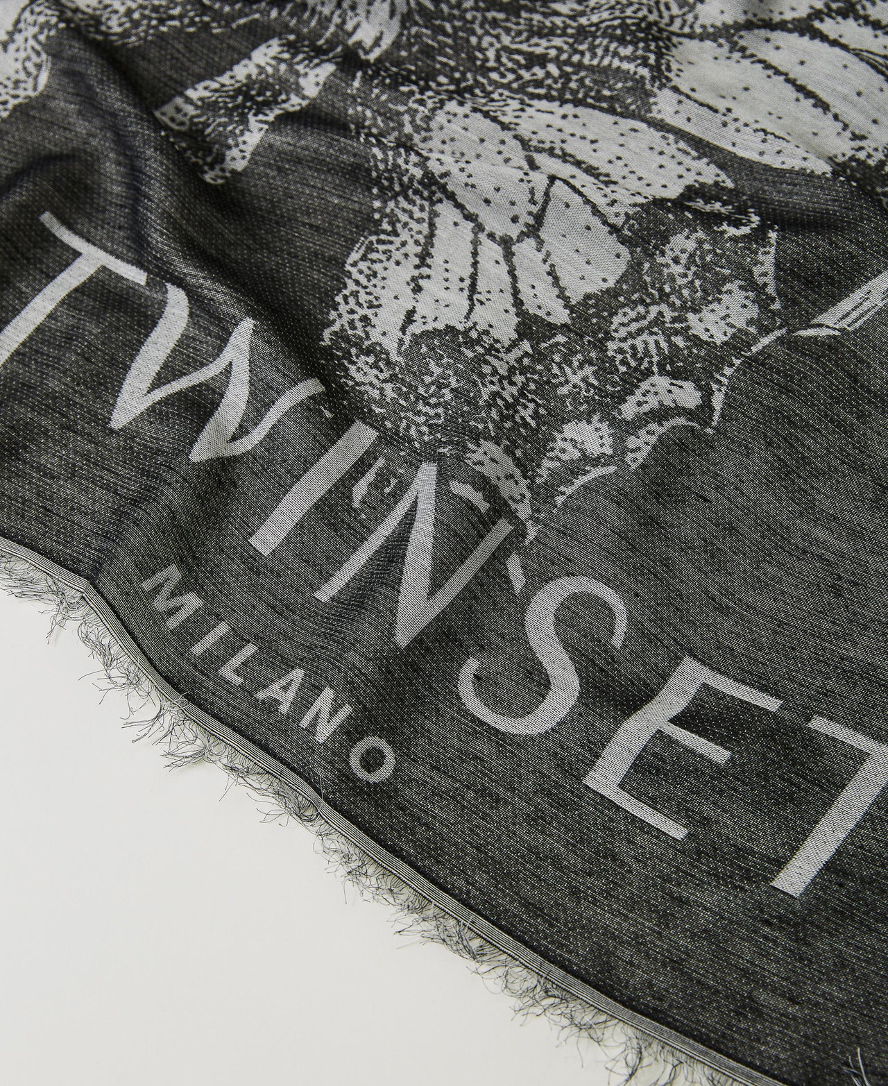 Sciarpa jacquard a fiori