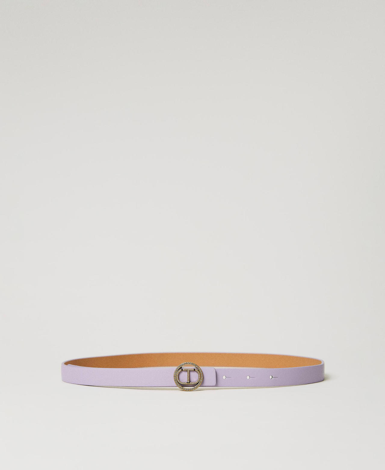 Cintura Sottile Con Fibbia Mezzo Morsetto In Pelle Nera | &reg; IT