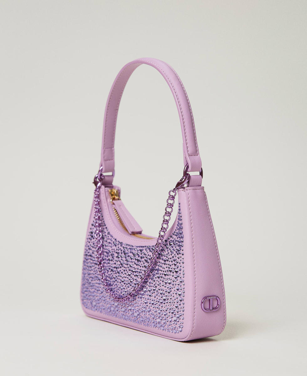 Suki hobo bag with chain Woman Purple TWINSET Milano