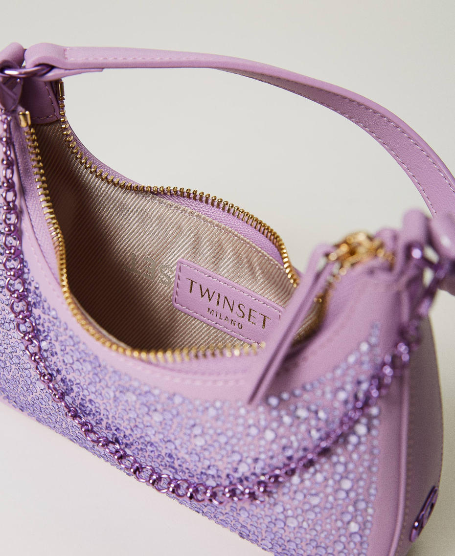 'Suki' hobo bag with chain "Lavendula” Purple Woman 232TB7023_10782_04