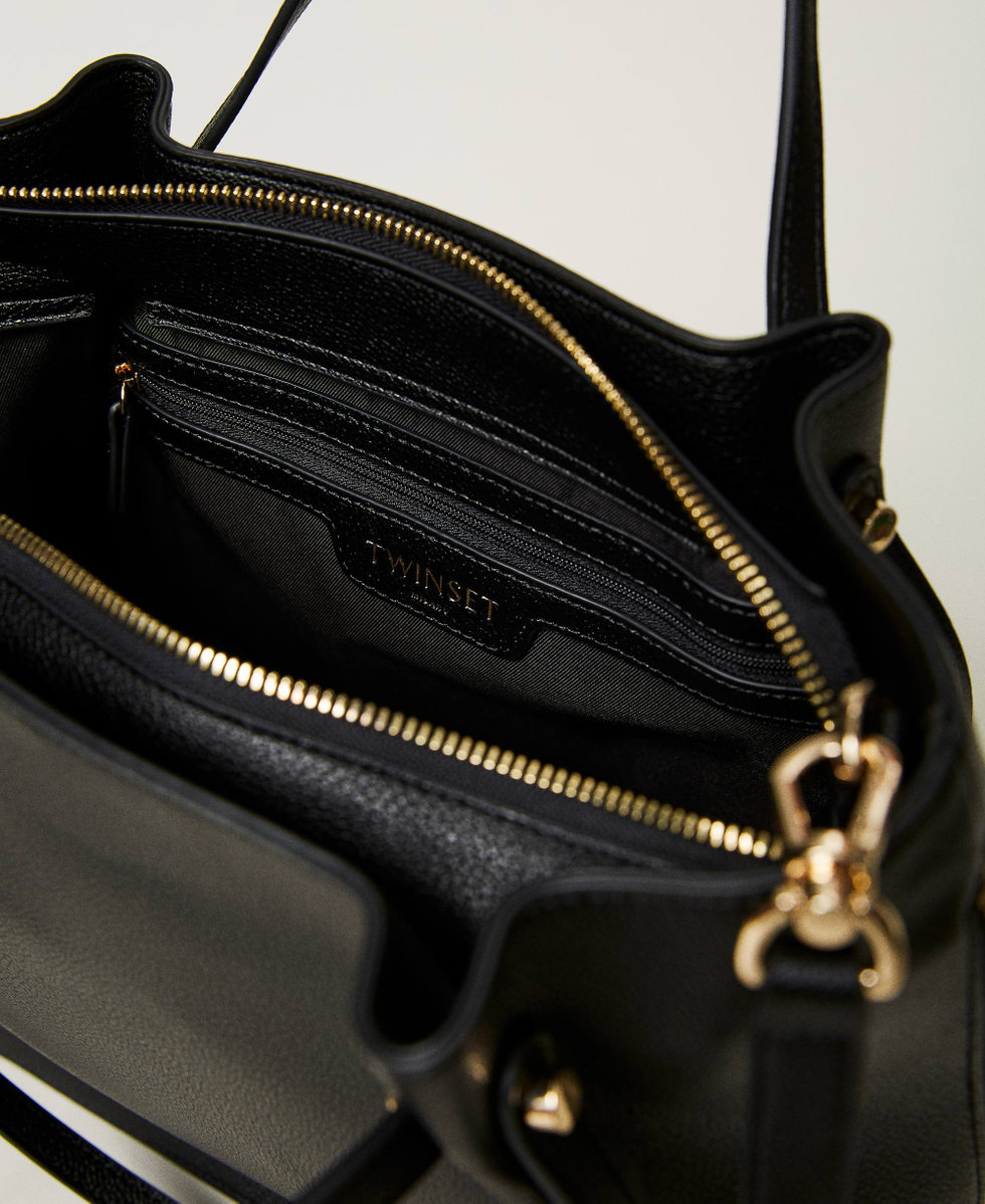 Sac cabas noir avec fermeture new arrivals