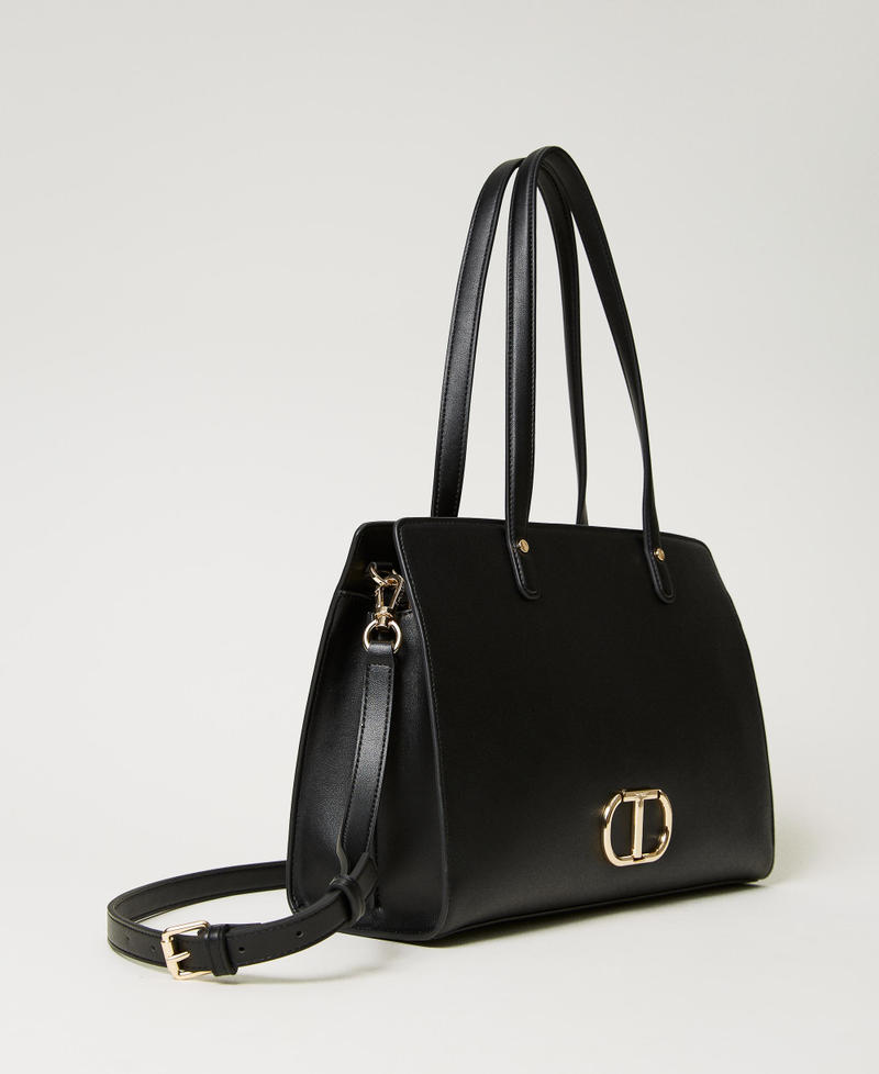 Borsa shopper con Oval T e tracolla