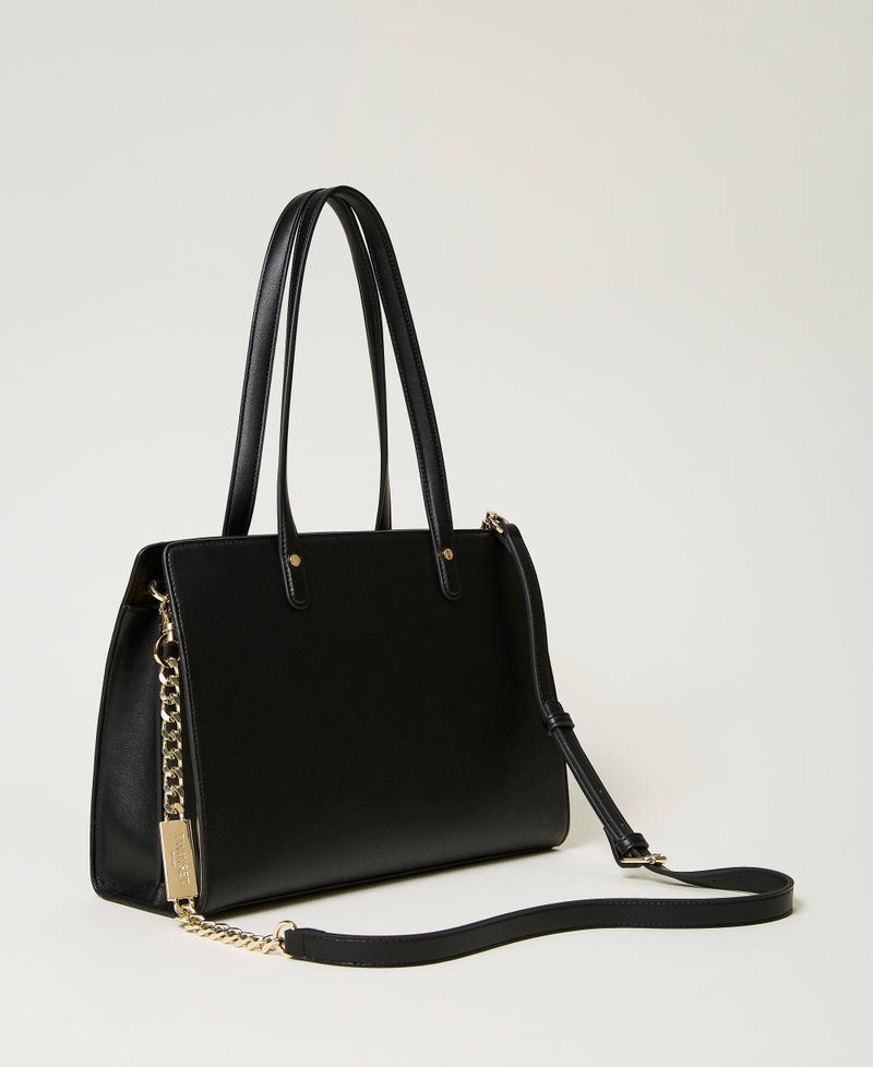 Borsa shopper con Oval T e tracolla