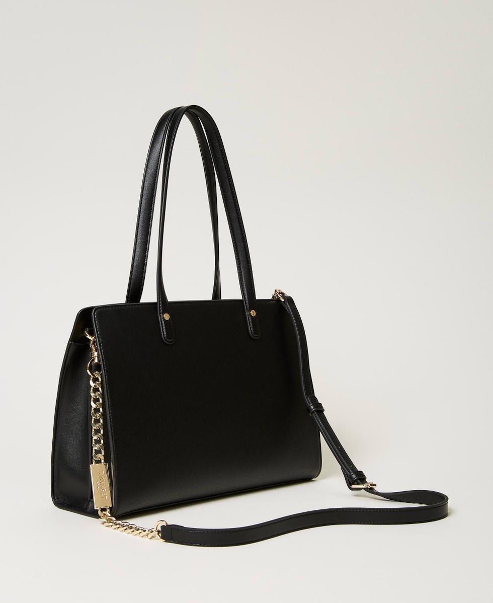 Bolso shopper con Oval T y bandolera