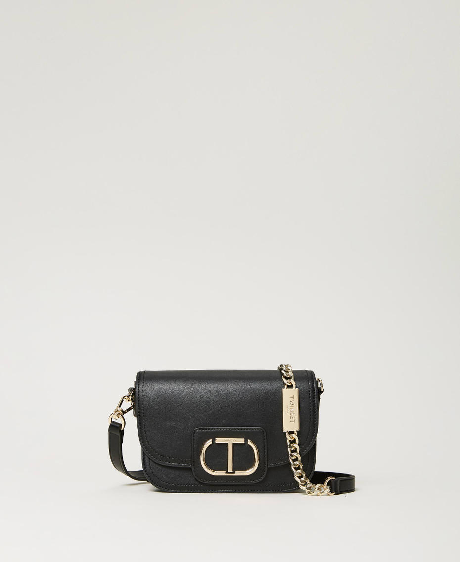 Borsa a tracolla ‘Awhi’ con Oval T Nero Donna 232TB7073_00006_01