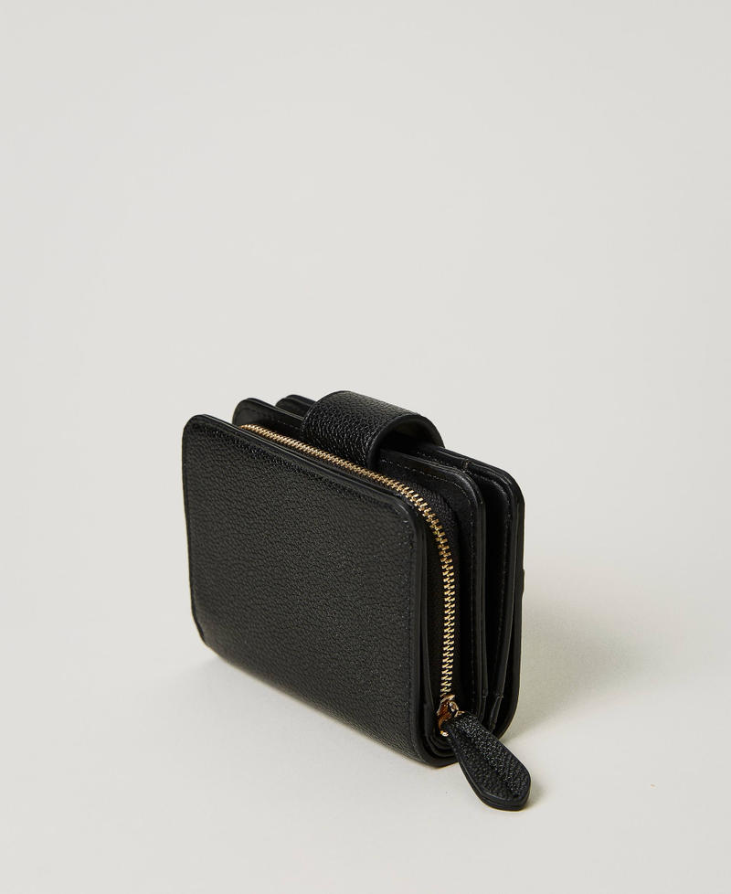 'Cécile' wallet with Oval T and strap Black Woman 232TB7124-02