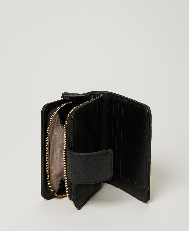 'Cécile' wallet with Oval T and strap Black Woman 232TB7124-03