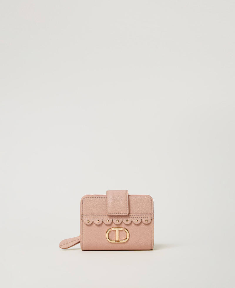 'Cécile' wallet with Oval T and strap Misty Pink Woman 232TB7124_00534_01