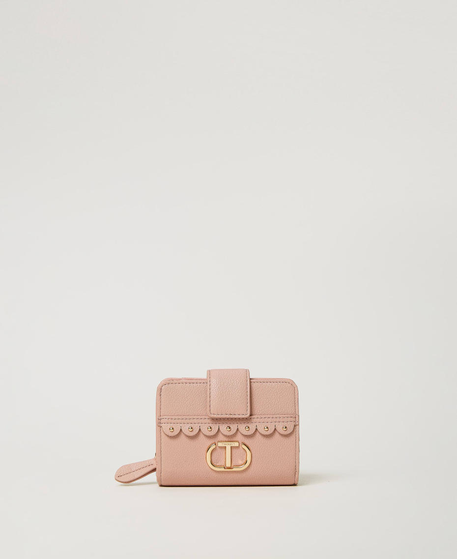 'Cécile' wallet with Oval T and strap Misty Pink Woman 232TB7124_00534_01