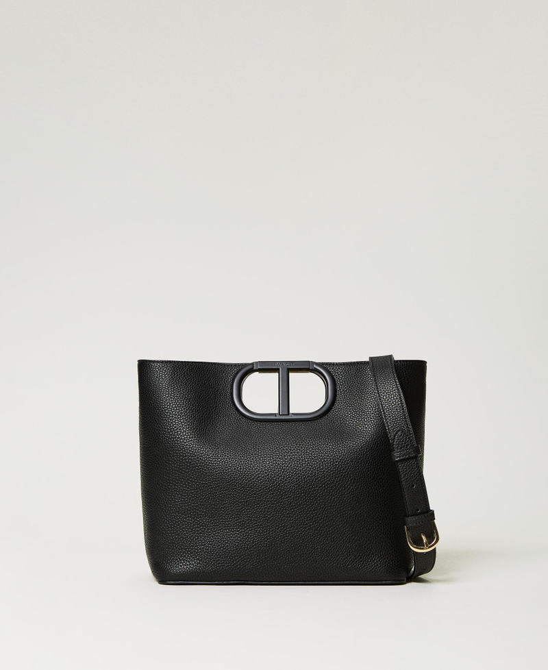 Shopper „Lila“ mit „Oval T“-Griff Schwarz Frau 232TB7131_00006_01