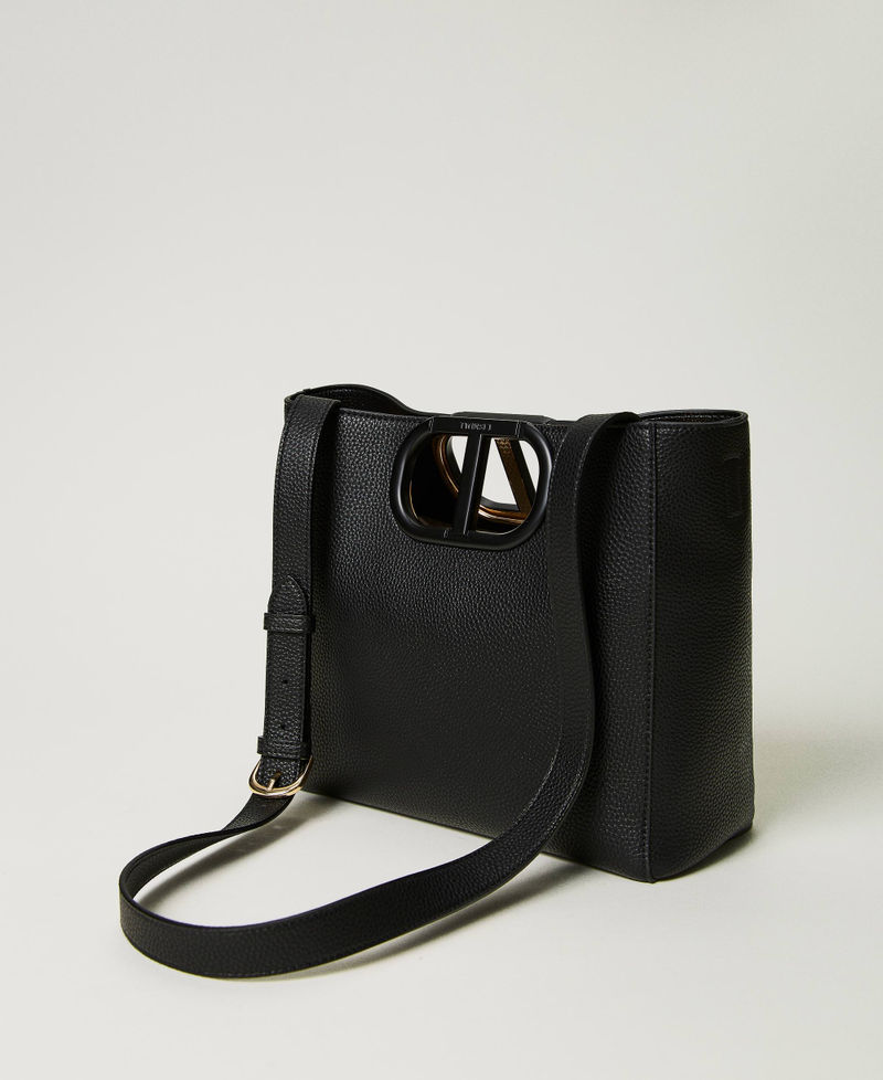 Shopper „Lila“ mit „Oval T“-Griff Schwarz Frau 232TB7131_00006_03