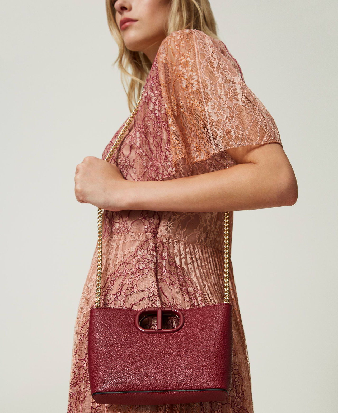 Borsa a tracolla 'Lila' con manico Oval T Viola "Raspberry Radiance" Donna 232TB7134_07212_0S